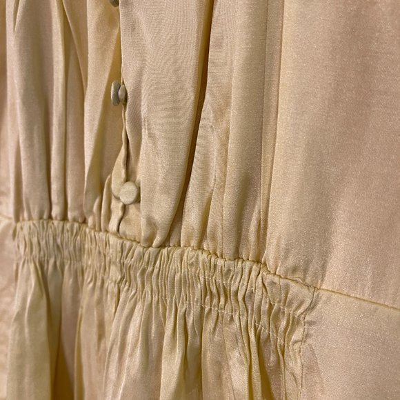 ESLEY A-Line Yellow Satin Dress - Picture 5 of 5